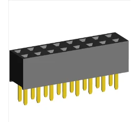 2.00mm PCB Socket Double Rows Straight Dip Type.(H=4.30)